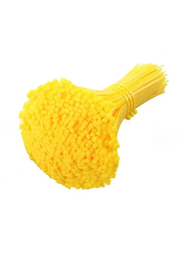 Professional Nylon Cable Ties 3x100mm - Yellow Heavy Duty Zip Ties Pack of 100 - Industrial Strength Cable Management UAE  - Image 2