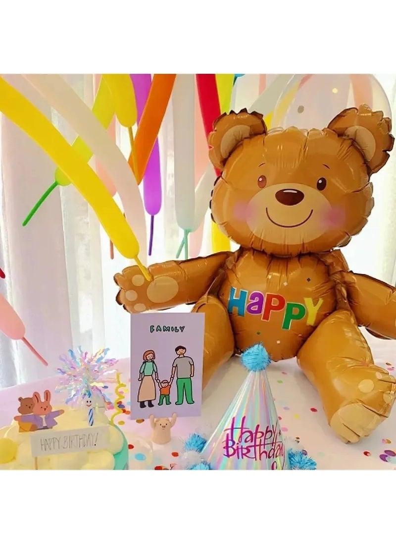 Bkmc Party - Animal Themed Brown Birthday Party Set Balloon Set - Image 1