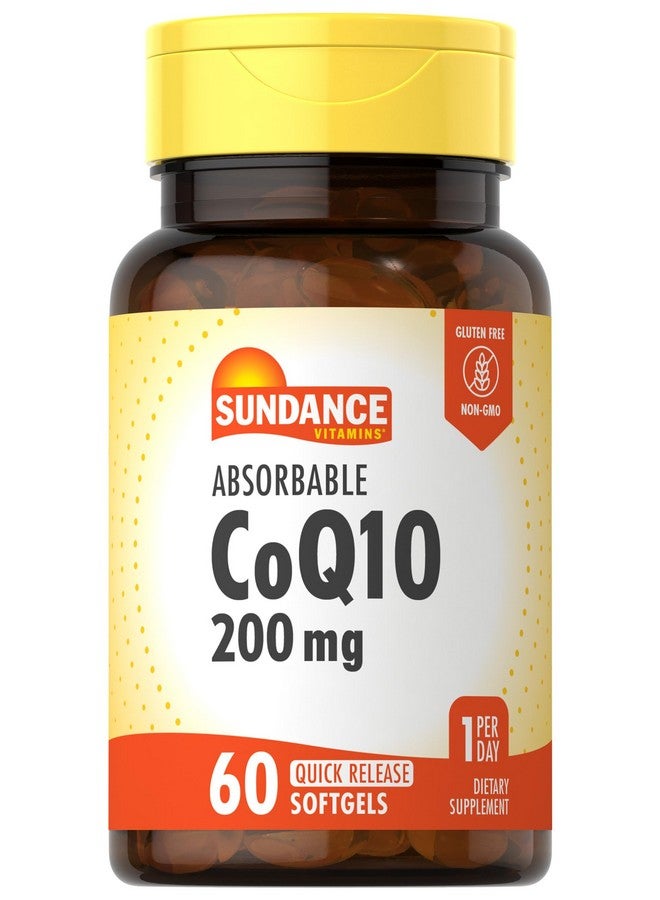 Sundance CoQ10 200mg | 60 Quick Release Softgels | With Black Pepper Extract | Non-GMO and Gluten Free Supplement - Image 1