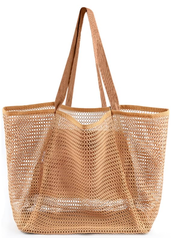 HOHOM Beach Bags for Women Summer Travel Mesh Tote Bag with Large Inner Pocket Sandproof Woven Shoulder Handbag Swim Pool Bag Suit for Family Vacation Essentials - Image 1