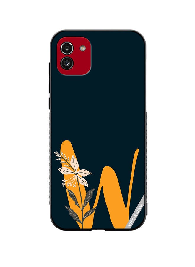 VR CREATIVE Protective Case Cover For Samsung Galaxy A03 Alphabet W Design Multicolour - Image 1