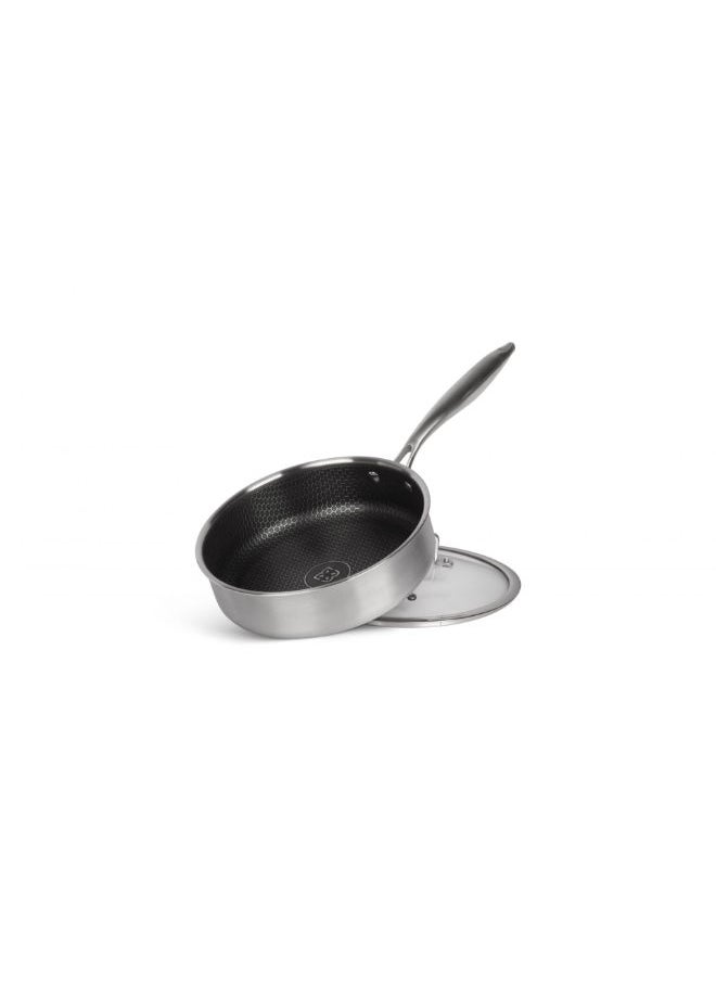 EDENBERG 24cm Deep Fry Pan with lid non-stick honey comb interior