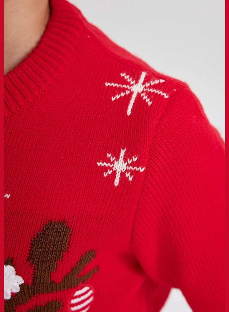 DeFacto New Year Boy Crew Neck Long Sleeve Tricot Pullover