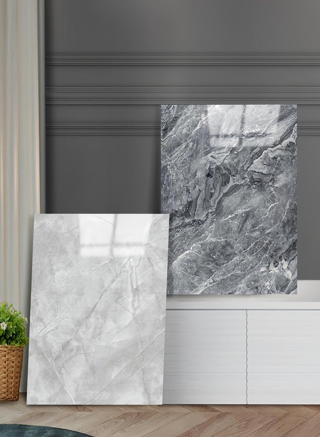 HANZE Marble Pattern PVC Peel-and-Stick Wall Tiles (30x30cm) - Waterproof Self-Adhesive Vinyl for Decorative Walls, Low-Traffic Floors, Bathroom & Kitchen Backsplash (W20 (10 Pcs)) - Image 3