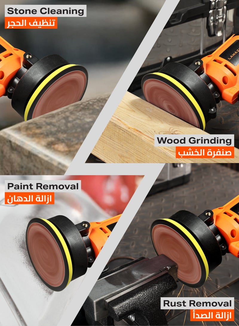 LAWAZIM Pro7 100 Pieces 4.5inch Velcro Sanding Disc Aluminum Oxide 40 Grit - No-Hole Hook & Loop Round Sandpaper Disc, Random Orbital Sandpaper for Automotive, Woodworking, Metal Polishing - Image 3