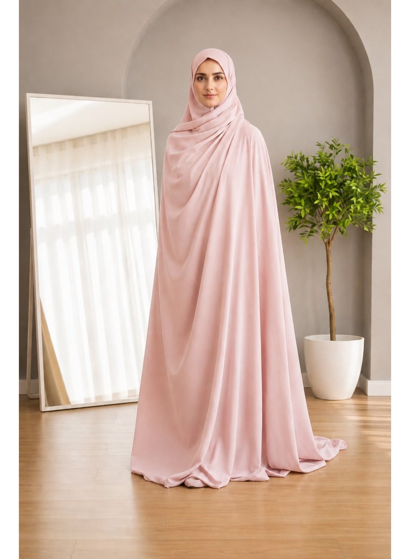 A square, open (wrap) prayer sheet, very soft and comfortable, consisting of one piece. It is worn as a wrap, covering the entire body in a uniform and spacious size of 2 x 3 meters, suitable for all body types.