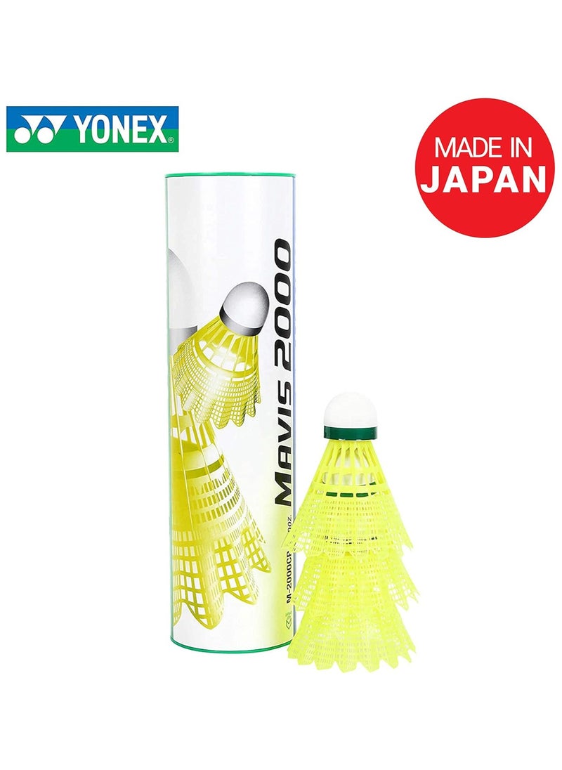 Yonex Mavis 2000 Nylon Tournament Shuttle-Yellow (1/2 dozen)  - Image 1