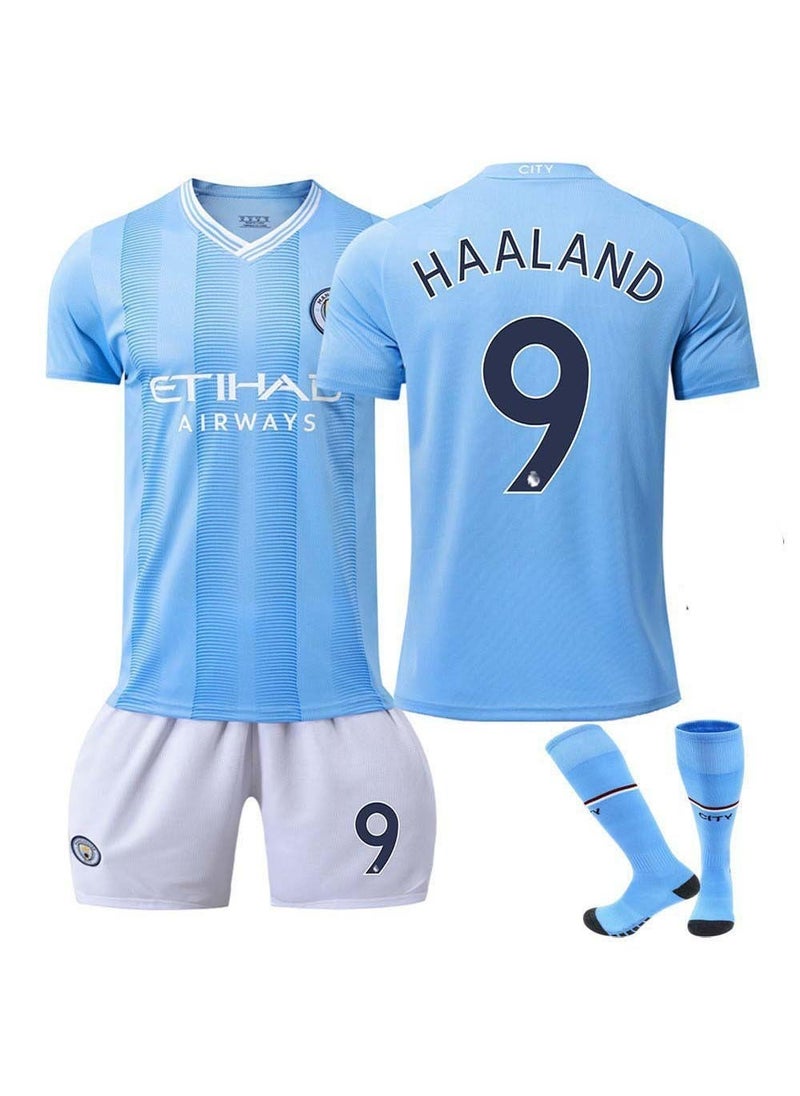 fdsport Haaland Manchester City No. 9 Jersey Children's Football Jersey Set Game Training Jersey  - Image 4