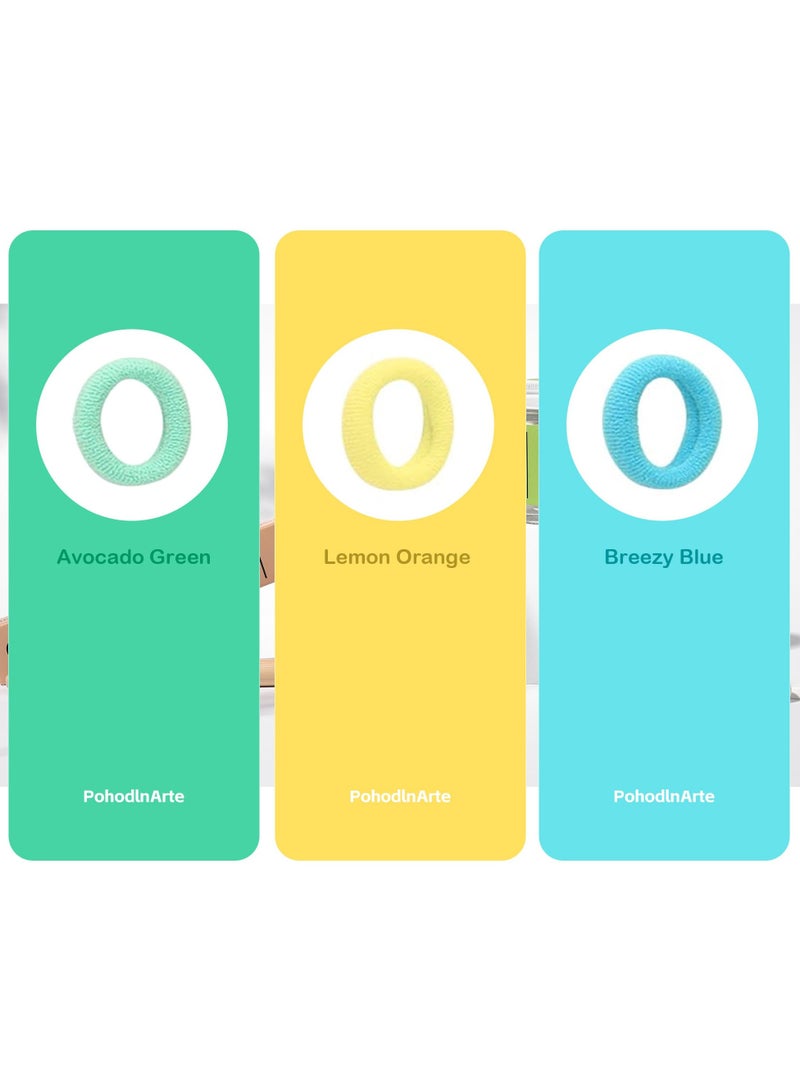 بونيتو 200PCS الشعر العلاقات حلوى اللون سميكة القطن الشعر العلاقات، الفتيات لطيف عصابات الشعر عصابات الشعر مرنة اكسسوارات الشعر 200PCS متعدد الألوان - Image 5