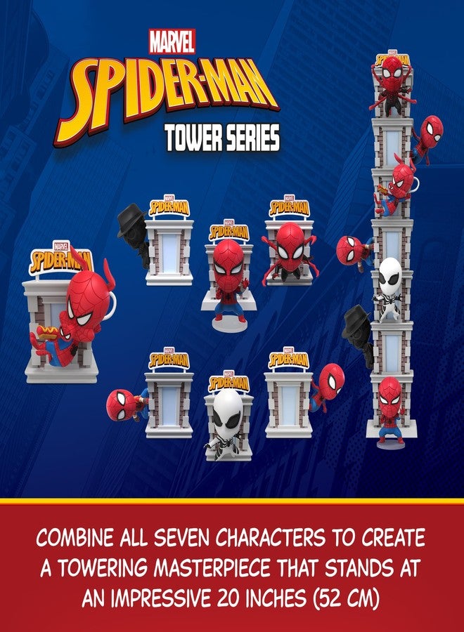 YuMe Spider-Man Tower Series Hero Box - Blind Box (1 Pack) 3" Collectible Toy Figures, Marvel Superhero Movie Inspired Set, Collectible Figurines for Adults, Boys, Girls, and Kids Ages 8+ - Image 3