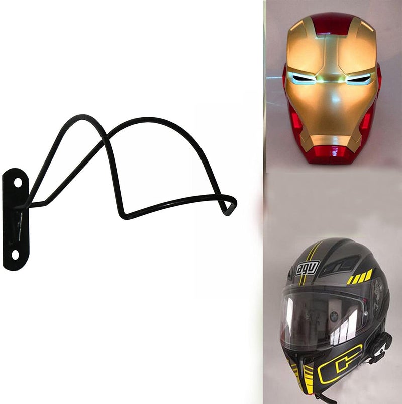 AUXPhome Professional Design - Wall Mounted Helmet Rack Storage Display Rack Hanger Motorcycle Helmet Holder Hook for Iron Man/Scout Trooper/Hockey/Equestrian/Baseball Helmet（No Helmet） - Image 1