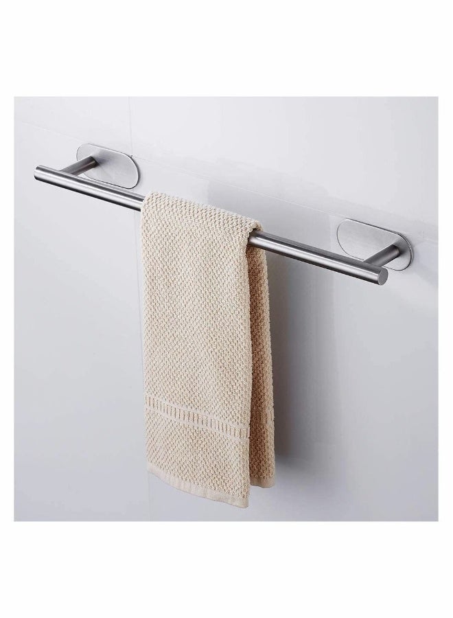 Self Adhesive Towel Rail SUS 304 Brushed Stainless Steel Towel Bar, 50cm Towel Holder for Bathroom Kitchen, Easy to Install without Drilling, Modern Decoration Rack Hardware Hanger