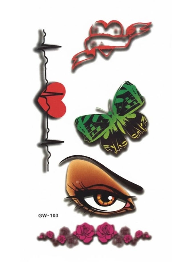Temporary tattoo in distinctive colorful and eye-catching shapes. - Image 1
