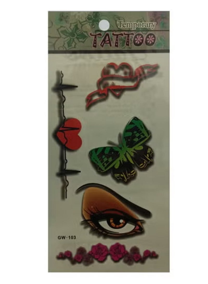 Temporary tattoo in distinctive colorful and eye-catching shapes. - Image 2