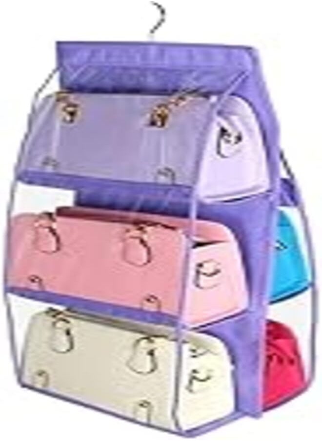 Generic - 6Pocket Hanging Handbag Organizer for Wardrobe Closet - Multicolor -1PC - Image 1