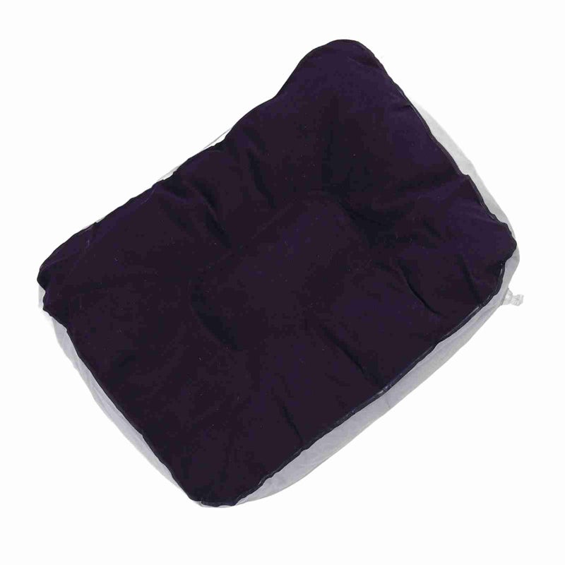 Inflatable Flocking Foot Rest Pillow Travelling Flight Relax Cushion With Air Pump(Gray Blue) - Image 5