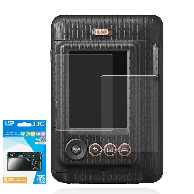 JJC 2 Pack PET Film Screen Protector Compatible for Fujifilm Instax Mini Liplay Anti-Fingerprint Anti-Scratch Water-Resistant 3H Ultra-Thin LCD Protector Cover - Image 1