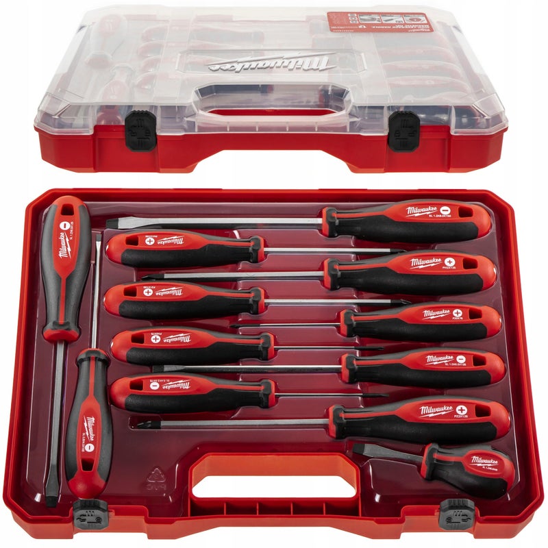 Milwaukee Set of 12 Tri-Lobe Screwdrivers 4932472003,Red - Image 1