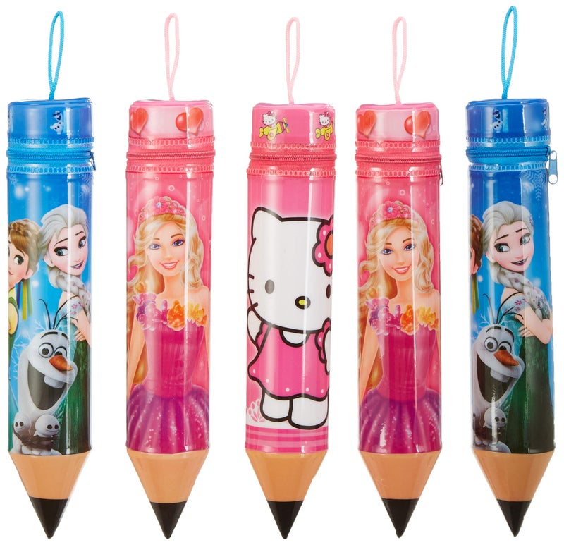 SILLYME Pencil Shaped Stationery Case Pouch for Kids | Birthday Return Gift (for Girls - 10 pc) - Image 1