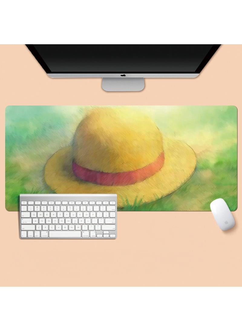 One Piece Anime Gaming Mouse Pad Extended Large Mat Desk Pad Stitched Edges Mousepad Long Mouse Pad And Non-Slip Rubber Base Mice Pad 800X300X4mm