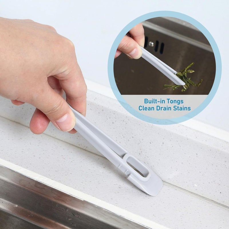 SARTHU Multi-Function Hard Bristle Crevice Cleaning Brush, 360-Degree Rotating Grout Brush, Grout, Kitchen Brush, Cleaning Tools for Toilet, Bathroom, Home, Bathtub, Sink, Window, Household-1PC - Image 3