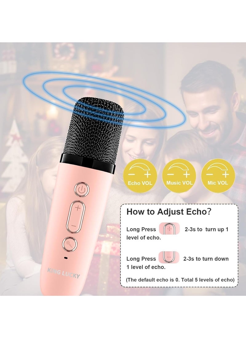 Mini Karaoke Machine Gifts for Kids (Cute Small and Portable) Bluetooth Speaker with Wireless Microphone (Loud Sound) Birthday Gifts for Girls Age 3-12 by We Fly - Beige (Multicolor)  - Image 5