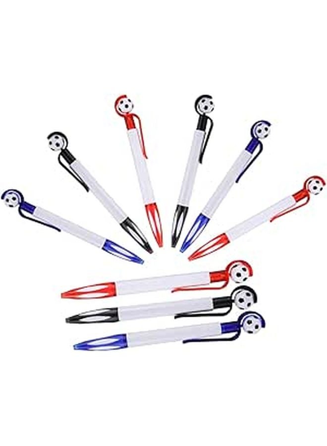 9 Pack Retractable Ballpoint Pens Smooth Writing Comfortable Grip for School Office Journaling - Image 1