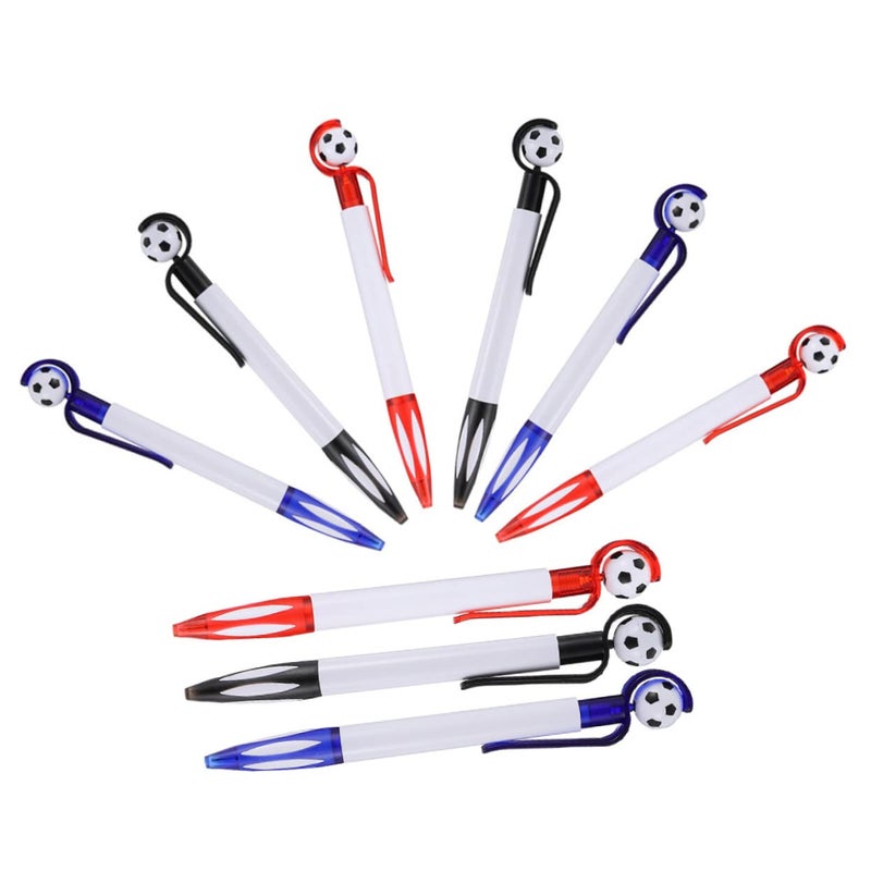 9 Pack Retractable Ballpoint Pens Smooth Writing Comfortable Grip for School Office Journaling - Image 2