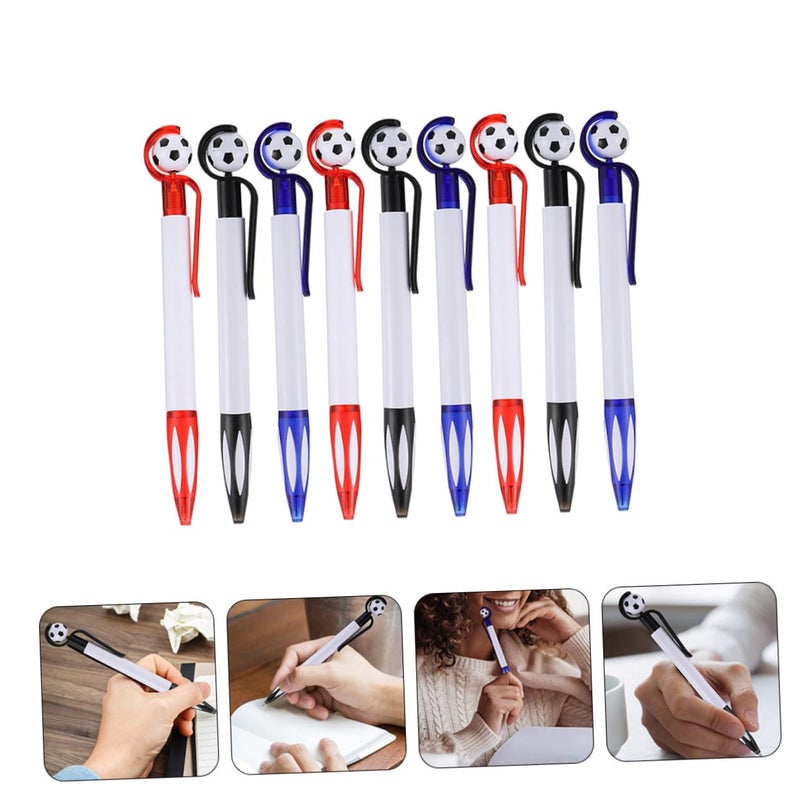 9 Pack Retractable Ballpoint Pens Smooth Writing Comfortable Grip for School Office Journaling - Image 5