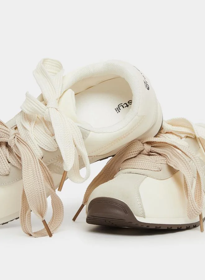 Styli Styli Color Block Lace Up Sneakers