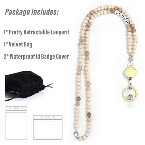 SAM & LORI Teacher Lanyard Lanyards for Id Badges Lanyards for Keys Retractable Lanyards for Id Badges Holder Cute Keychain Lanyard Women - Image 3