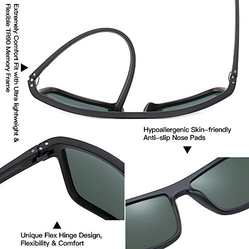 ZENOTTIC Polarized Sunglasses for Men Lightweight TR90 Frame UV400 Protection Square Sun Glasses - Image 5