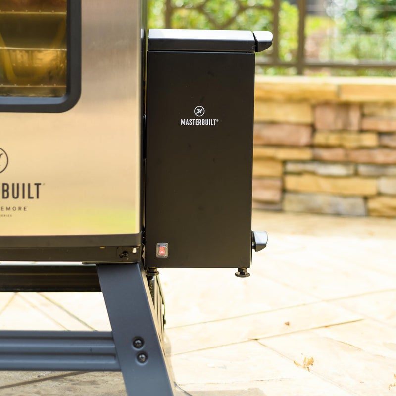 MasterbuiltÂ® Slow and Cold Smoker Accessory Attachment With Removable Ash Tray for Masterbuilt Vertical BBQ Smokers in Black, 10" x 10" x 18", Model MB20100112 - Image 3