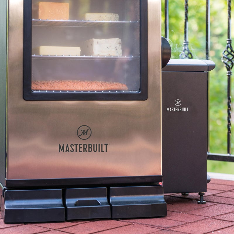 MasterbuiltÂ® Slow and Cold Smoker Accessory Attachment With Removable Ash Tray for Masterbuilt Vertical BBQ Smokers in Black, 10" x 10" x 18", Model MB20100112 - Image 2