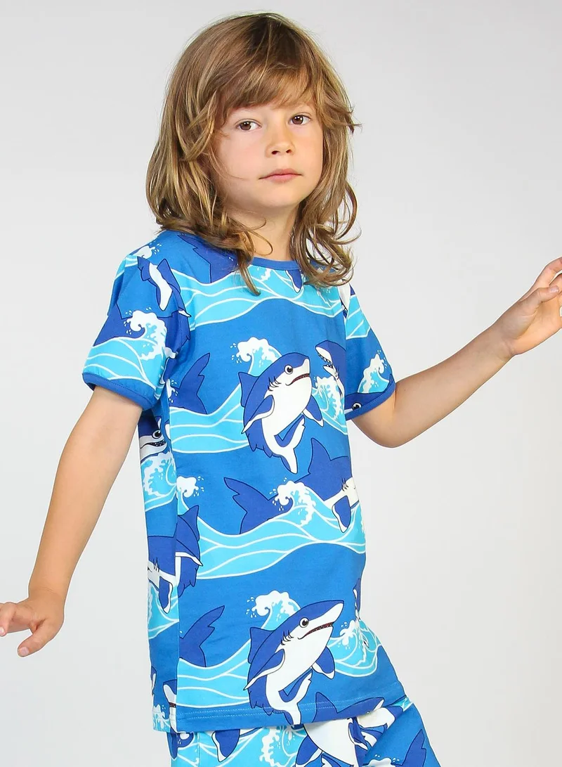 Småfolk T-shirt with sharks