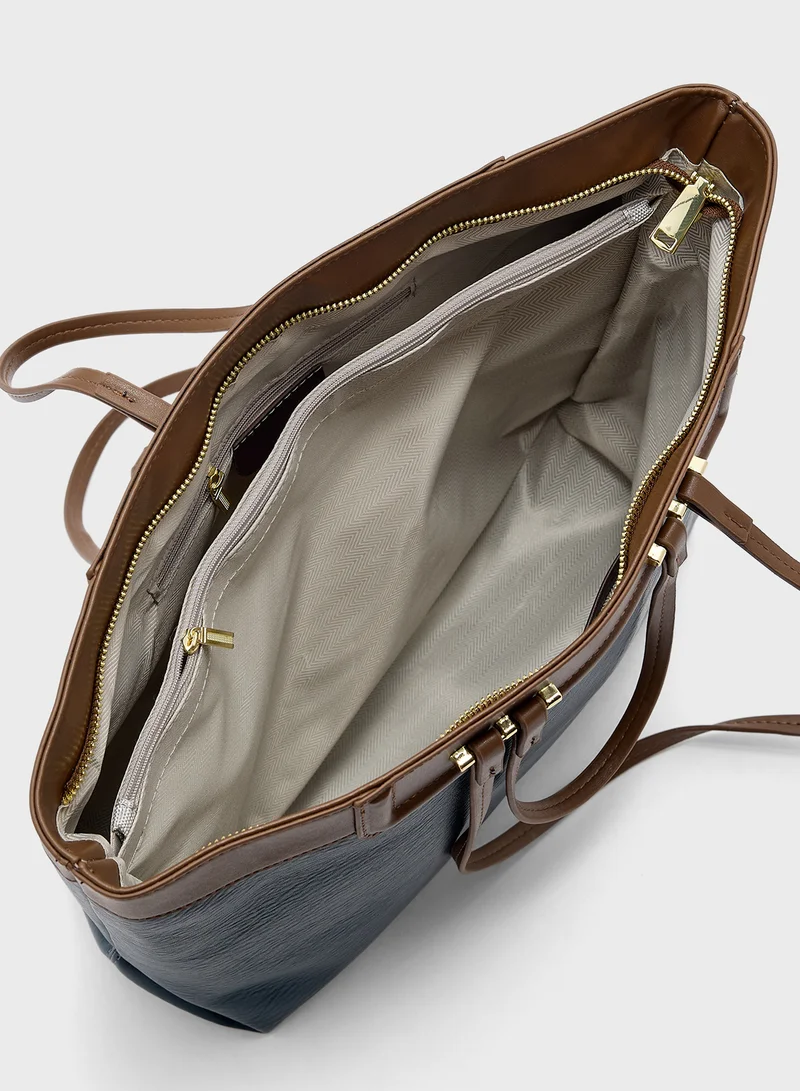 ELLA Color Block Tote Bag