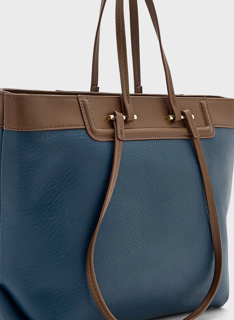 ELLA Color Block Tote Bag