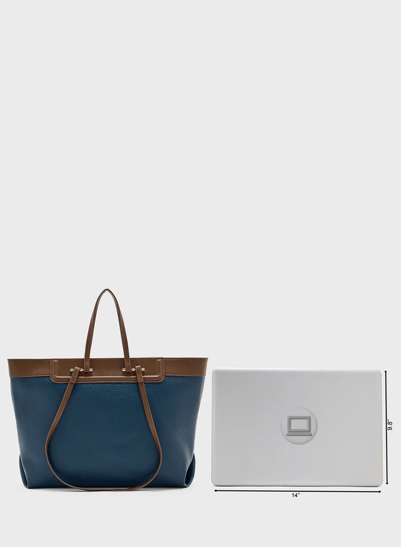 ELLA Color Block Tote Bag