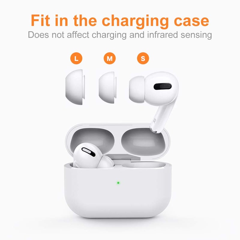 Link Dream 12 Pieces Replacement Ear Tips for AirPods Pro/AirPods Pro 2 Silicon Ear Buds Tips with Portable Storage Box (S/M/L) (6 Pairs) - Image 2