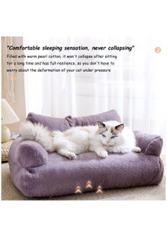 Arabest Pet Couch Bed, Washable Cat Beds for Medium Small Dogs & Cats up to 25 lbs, Durable Dog Beds with Non-Slip Bottom, Fluffy Cat Couch  - Image 2