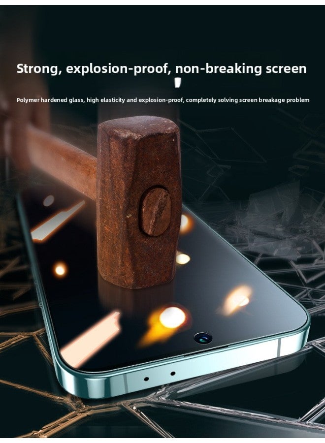 Applicable To Red Rice K60 Tempered Film K40 Electronic Competition Version K50 Full Screen 12/9 Mobile Phone K70 Millet Redmik Anti-peep Film-Colour:【pack Of 2●Blu-ray Model] Full Screen Glass◉Comes With Anti-scratch Back Film-Size:Redmi Note 12  - Image 3