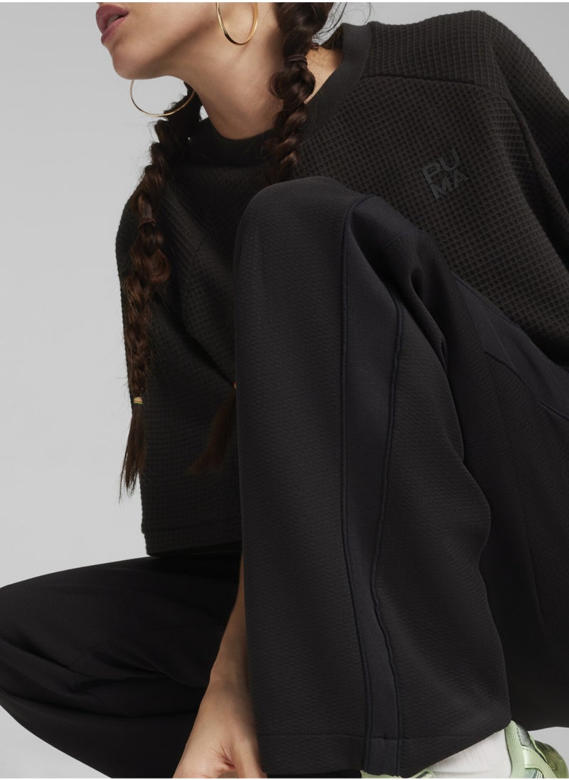 PUMA T7 Womens Black High Waist Pants  - Image 4