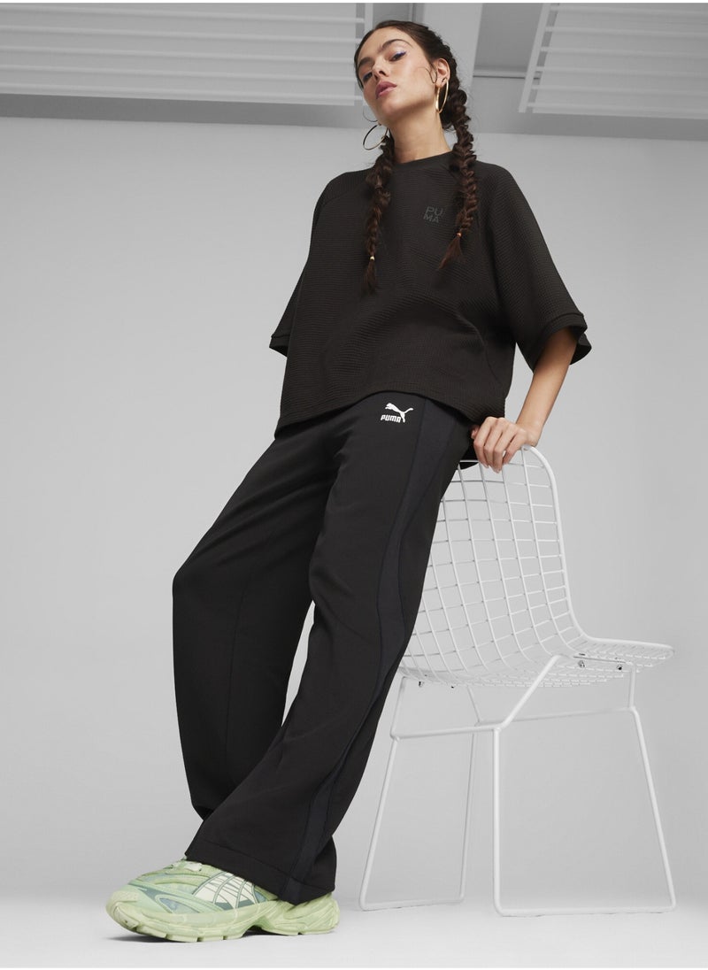 PUMA T7 Womens Black High Waist Pants  - Image 2