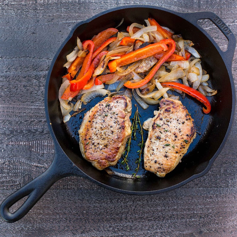 Lodge Pre-Seasoned Cast Iron Skillet for Indoor and Outdoor Use. Induction Frying Pan. Oven, Grill and Metal Utensil Safe Skillet Frying Pan with Pouring Lips. Made in the USA. 26 cm/10.25 inch - Image 2