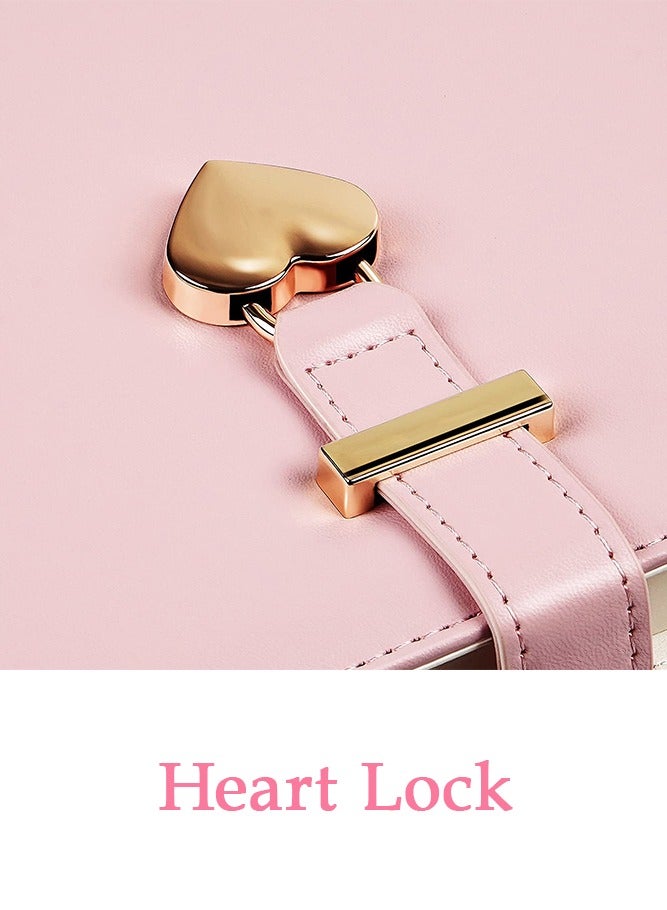 NIIMBOT A5 Lock Notebook Diary with Heart Ballpoint Pen, 240 Pages Hardcover Lined Journal, Perfect for Office Home School Business Writing Note Taking (Pink)  - Image 5