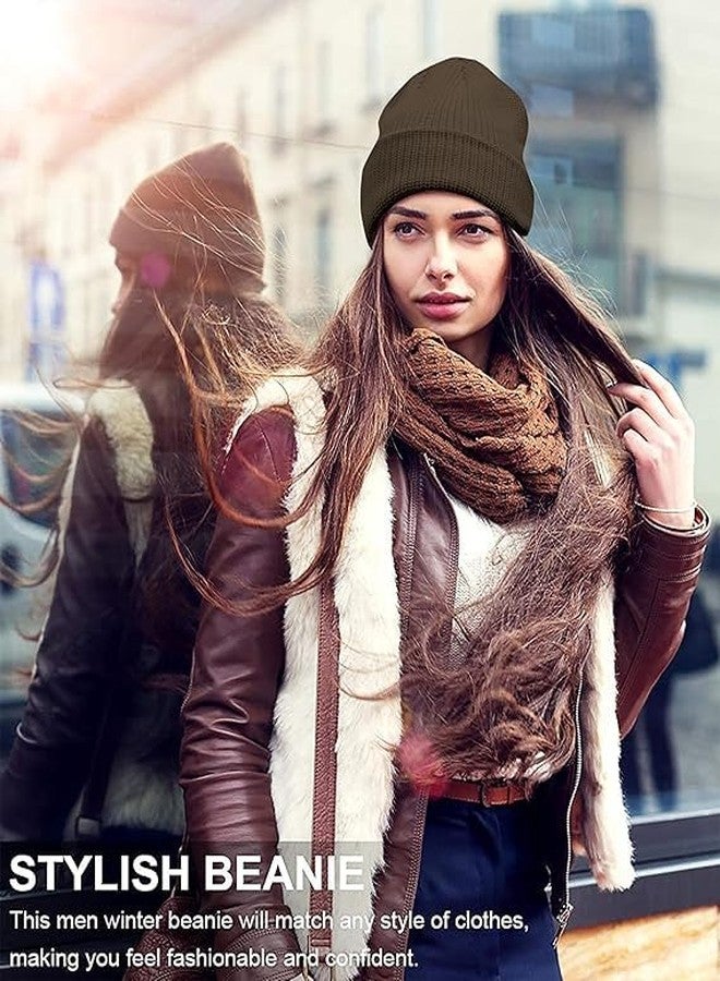 NETIZEN Winter Beanie Caps, Unisex Knitted Ribbed Design, Fur Lined Warm Thick Material, Sports Casual Style (Brown) - Image 5