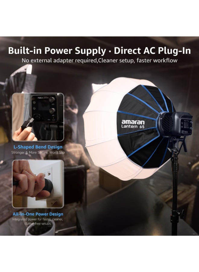 Aputure Amaran Halo 200X Bi-Color LED Monolight – 200W COB Studio Light, 10530 Lux @ 1m, 64%+ Brighter Than 200x S, 2700-6500K CCT, CRI 96+ TLCI 97+, 85° Beam, NFC App Control, DMX, Bowens Mount - Image 3