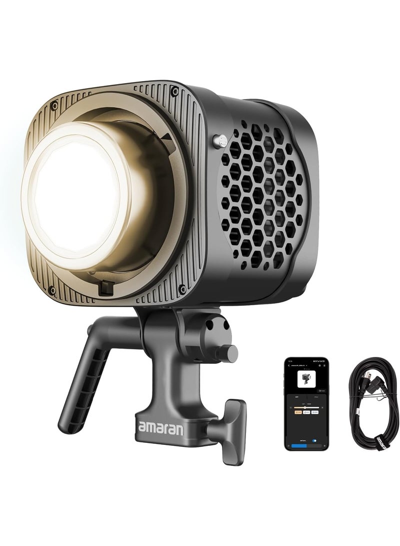 Aputure Amaran Halo 200X Bi-Color LED Monolight – 200W COB Studio Light, 10530 Lux @ 1m, 64%+ Brighter Than 200x S, 2700-6500K CCT, CRI 96+ TLCI 97+, 85° Beam, NFC App Control, DMX, Bowens Mount - Image 1