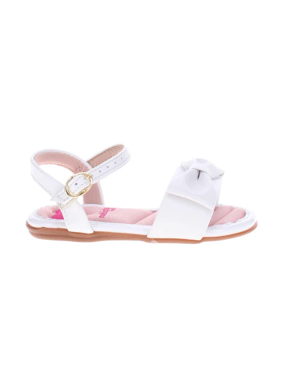 موليكينها Molekinha Infant Girls Sandals With Back Strap White | Made In Brazil