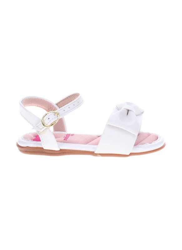 موليكينها Molekinha Infant Girls Sandals With Back Strap White | Made In Brazil